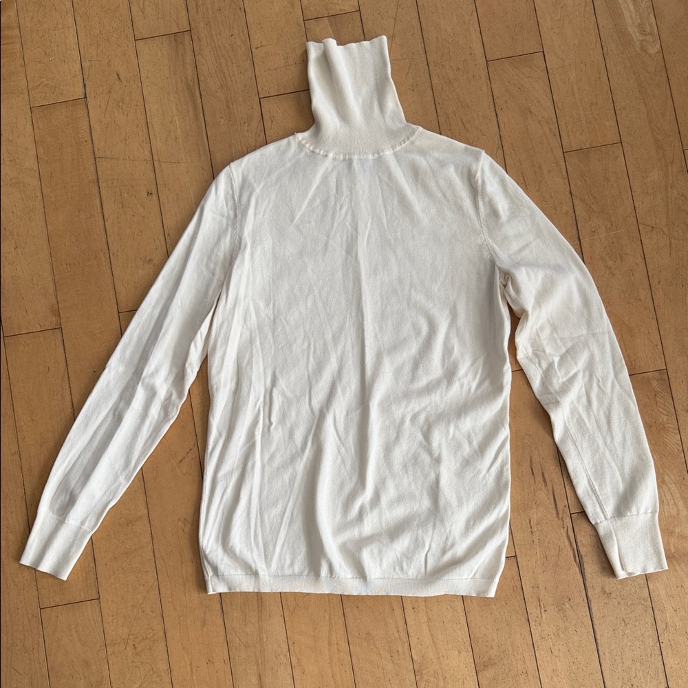 Talbots Women's White Turtleneck Sweater